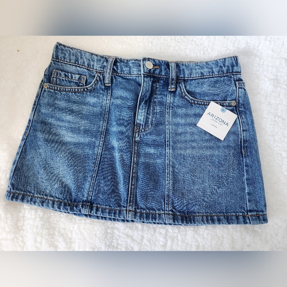 Arizona Jean Company Low Rise Classic Denim Blue Mini Skirt